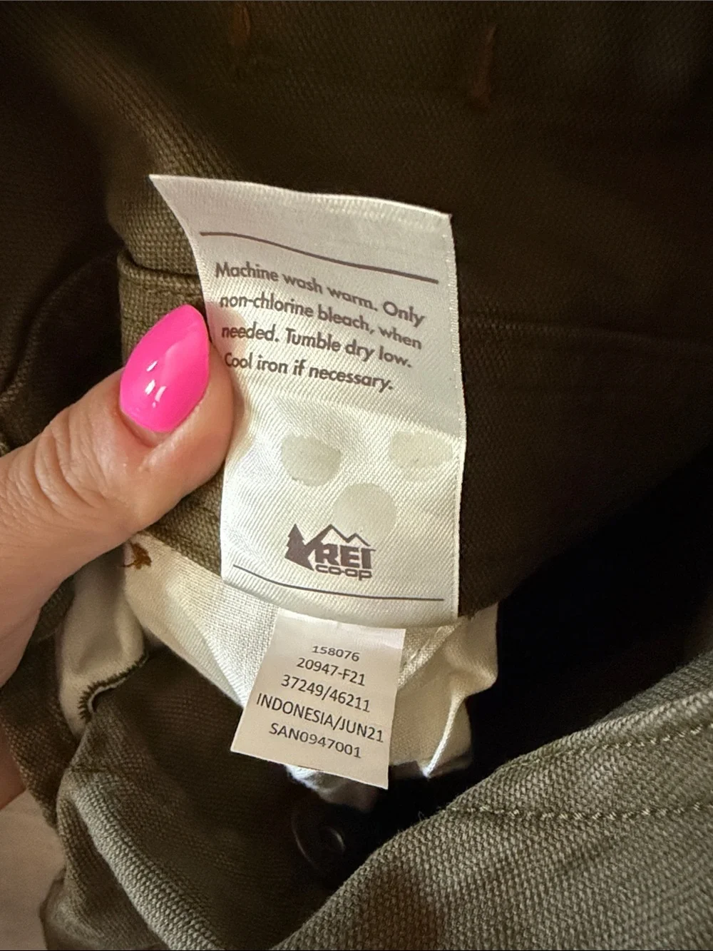 REI Olive Green Utility Bib Overalls - Picture 6 of 11